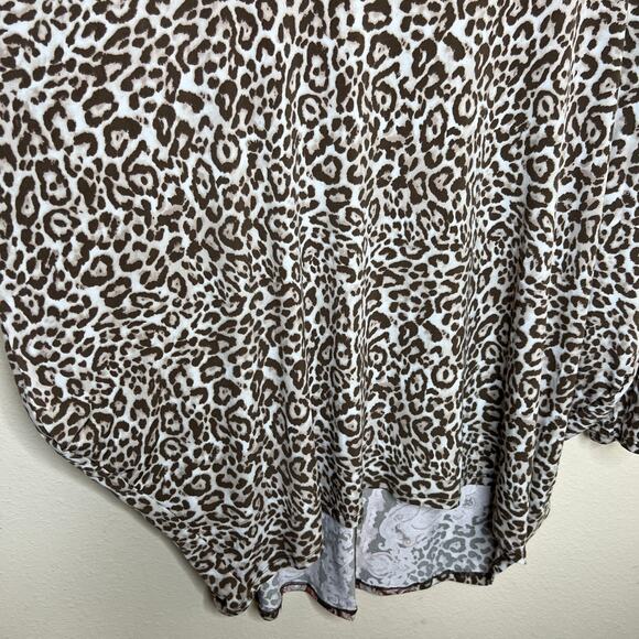 Cato Leopard Print Pattern Doleman Sleeves XLarge - Picture 4 of 10